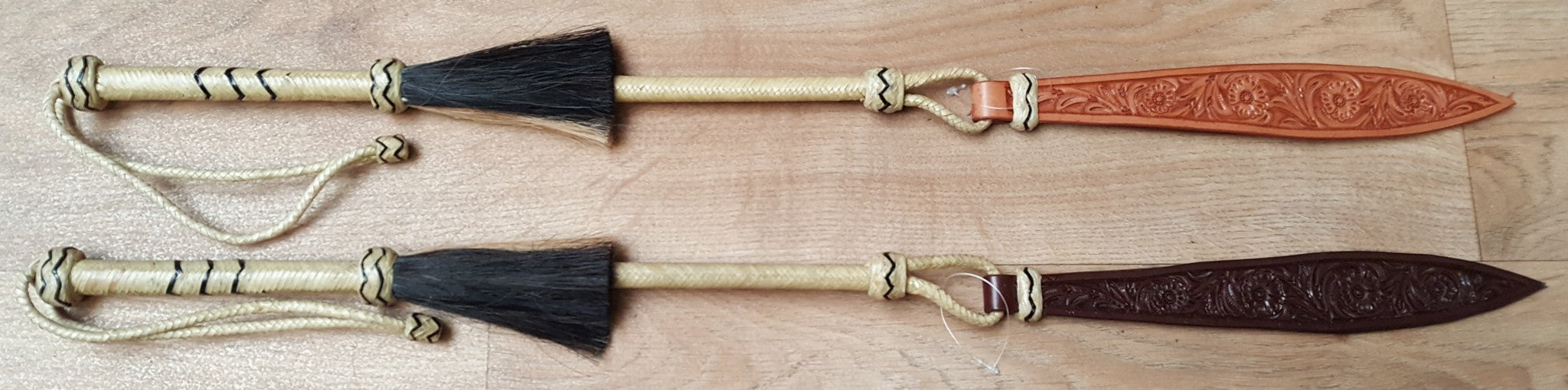 Quirt rawhide met horsehair