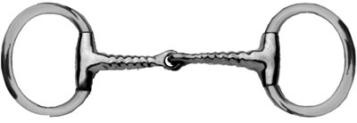 Eggbutt bit met corkscrew mouth