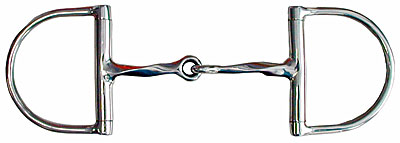 Roestvrij staal D-ring bit met twisted mouth