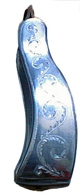 Aluminum curved engraved stijgbeugels