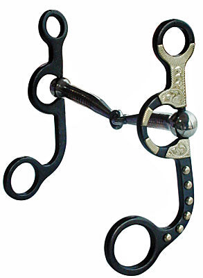 Zwart shank snaffle showbit