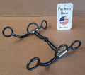 Zwart shank snaffle training bit