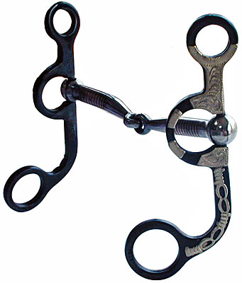 Zwart shank snaffle showbit