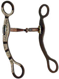 Bruin snaffle showbit met zilver