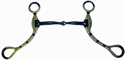 Blauw steel shank snaffle showbit