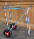 Zwart coated aluminum saddle stroller