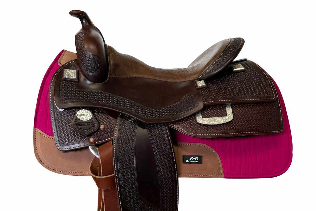 AlpenPad 2.0 – High Quality Western Pad – Pink / licht leder