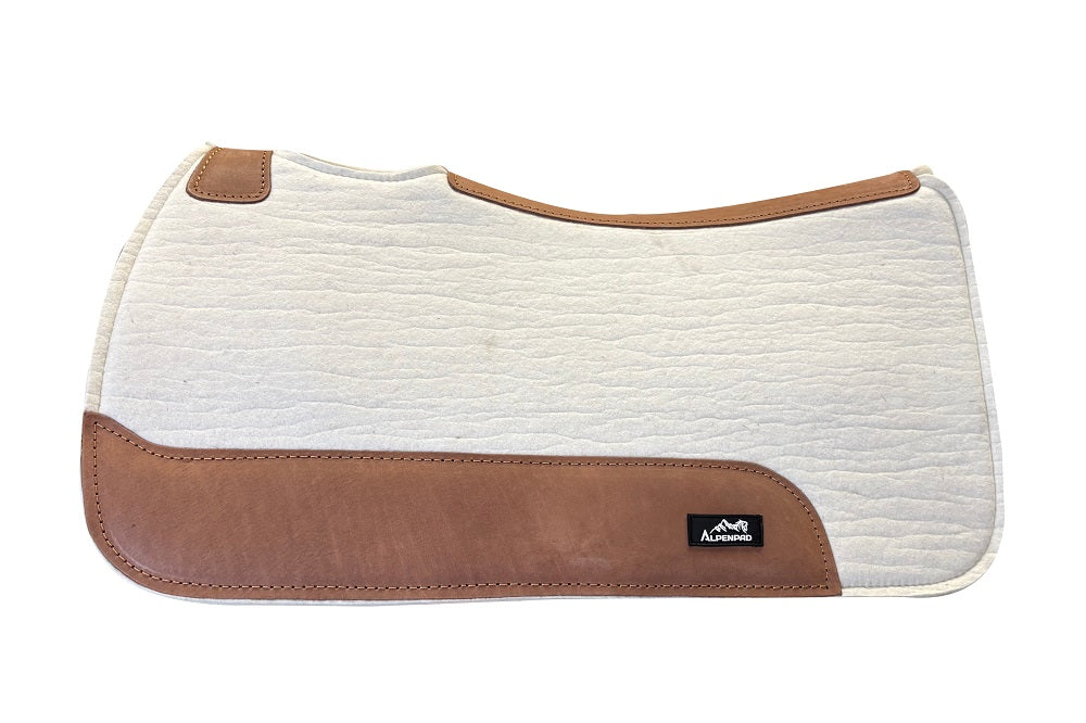 AlpenPad 2.0 – High Quality vilten Western Pad Cream – korte maat 75 cm / licht leder