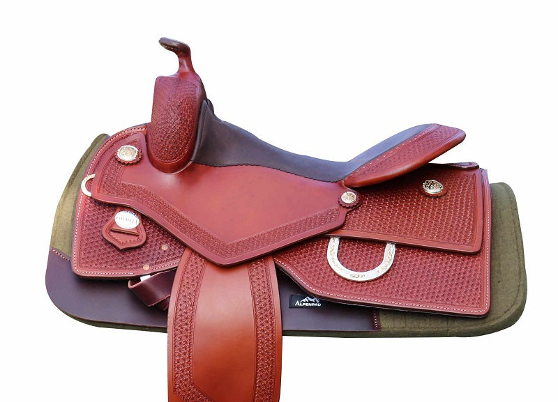 AlpenPad 2.0 – High Quality vilten Western Pad Mosgroen – korte maat 75 cm