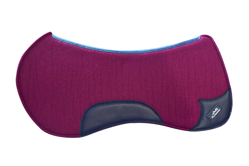 AlpenPad 2.0 Butterfly Pad – maximale schoft- en schoudervrijheid – Wine Red / zwart leder