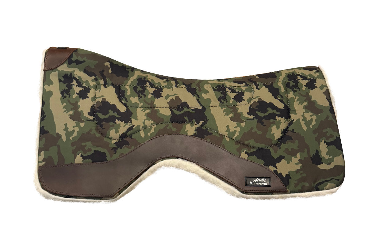 AlpenPad Working Line – Canvas Pad met fleece onderzijde – Pro Line model – Green Camouflage– 79 cm of 75 cm