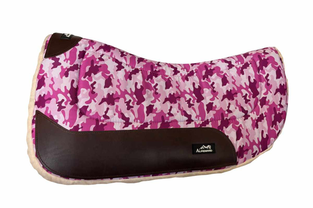 AlpenPad Working Line – Roundskirt 70 cm / Canvas Pad met fleece onderzijde – Pink Camouflage