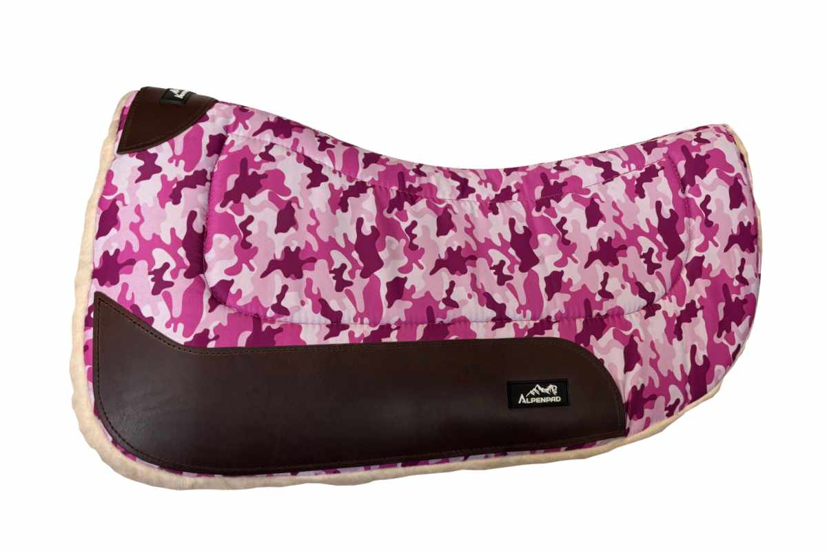 AlpenPad Working Line – Roundskirt 70 cm / Canvas Pad met fleece onderzijde – Pink Camouflage