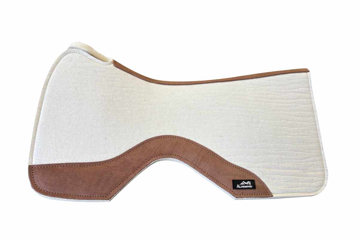 AlpenPad Pro Line Free – vrij bij de schoft – korte uitvoering 75 cm – Cream / licht leder