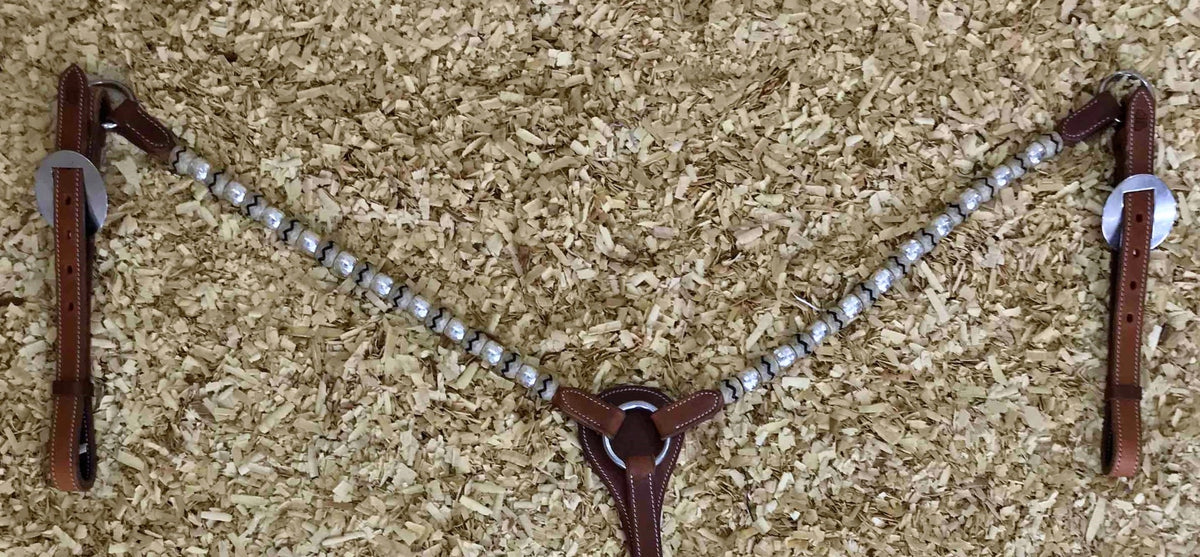 Borsttuig met RAWHIDE and zilver balls