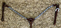 Borsttuig met blauwd rawhide braiding and zilver balls