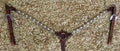 Borsttuig met naturel rawhide braiding and zilver balls