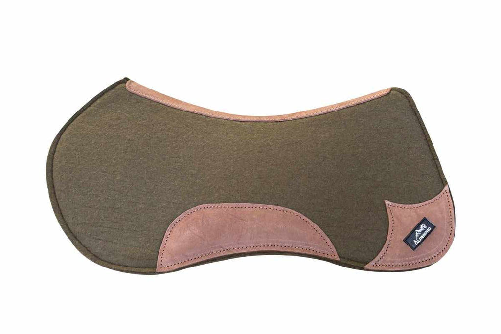 AlpenPad 2.0 Butterfly Pad – korte uitvoering 75 cm – mosgroen / licht leder