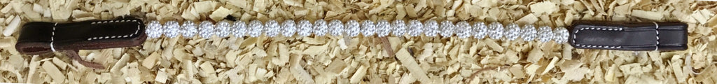 Browband straight met crystal balls