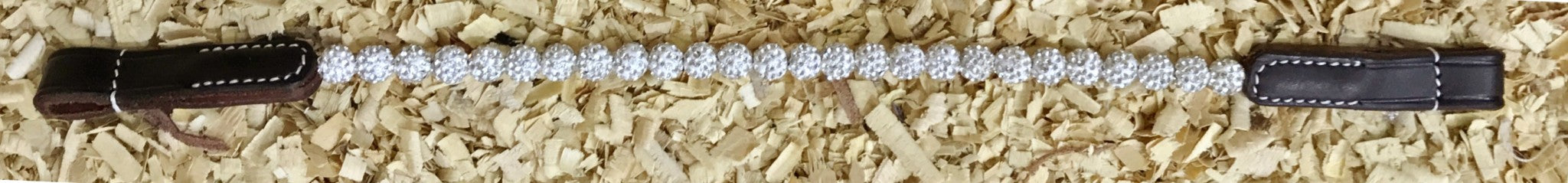 Browband straight met crystal balls