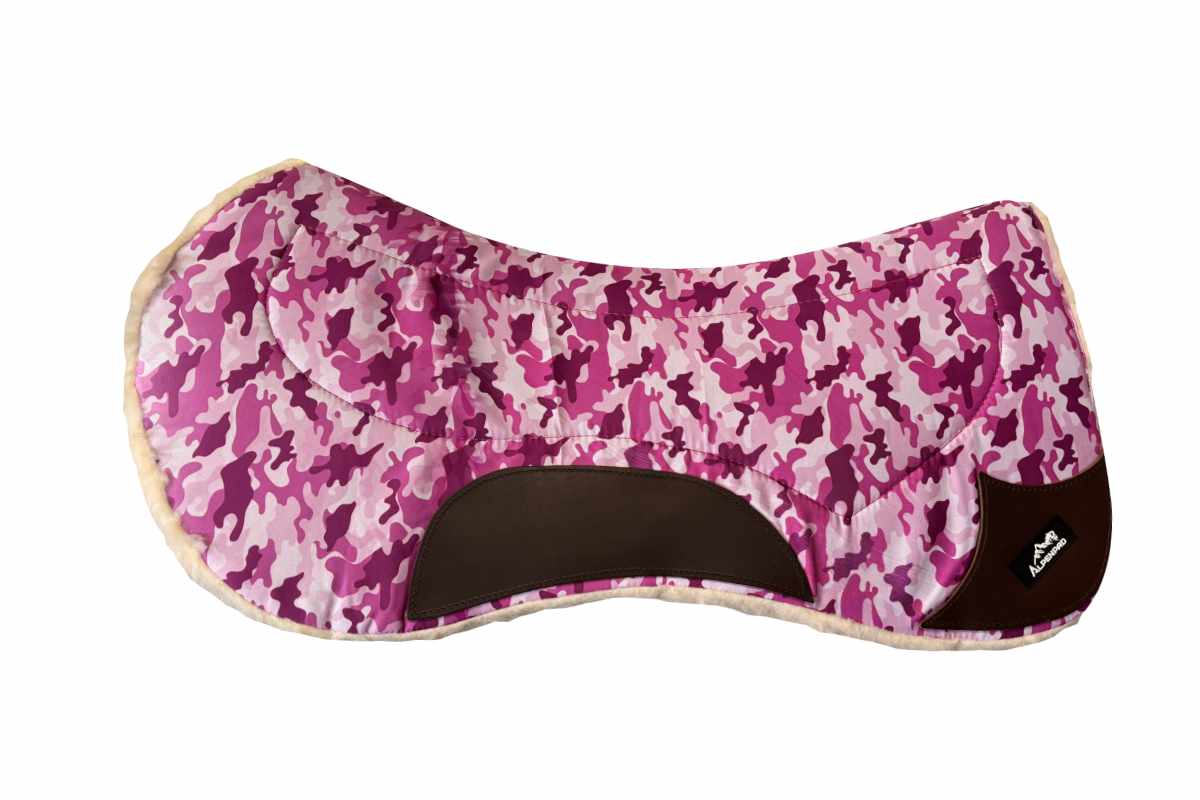 AlpenPad Working Line – Butterfly Canvas Pad met fleece onderzijde – Pink Camouflage