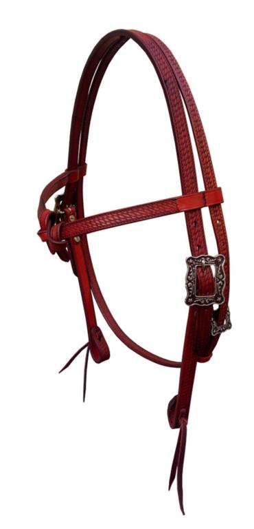 Hoofdstel met futurity browband, met zilver buckles