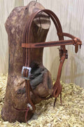 Hoofdstel met futurity browband, met zilver buckles and conchos