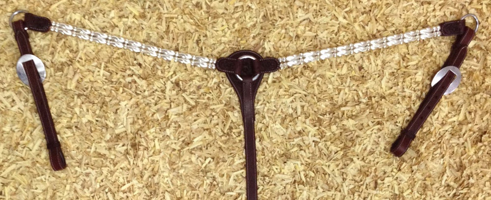 Leder borsttuig met zilver balls and barrels