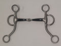 Satin steel shank snaffle