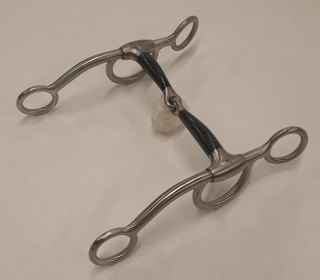 Satin steel shank snaffle
