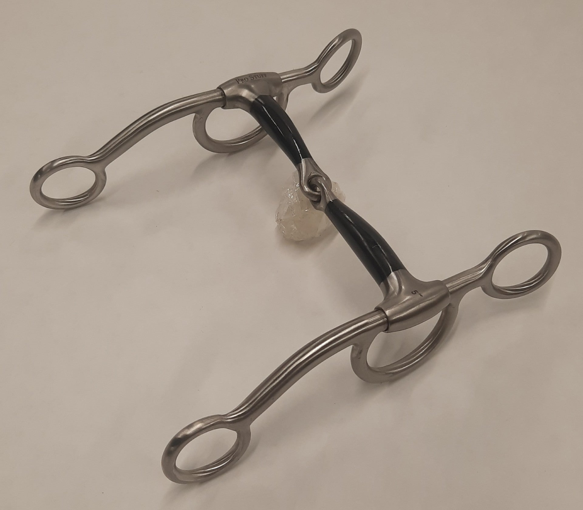 Satin steel shank snaffle