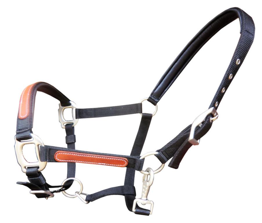 Halster met leder straps