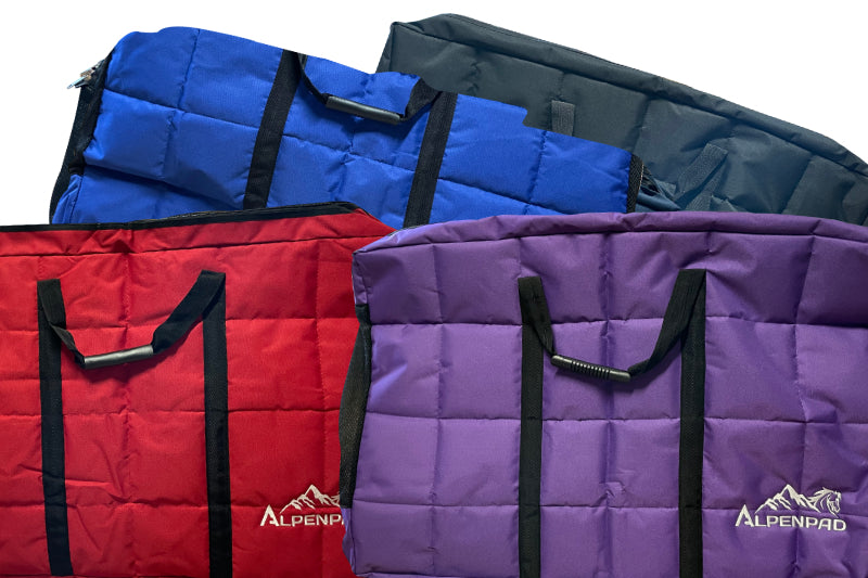 AlpenPad – gewatteerde en geborduurde Premium padbag & blanketbag – met twee Fächern