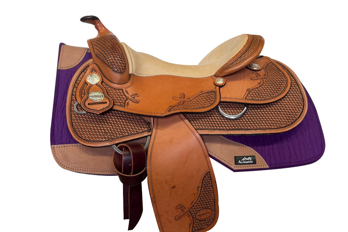 AlpenPad Pro Line – Performance Western Pad Paars / licht leder