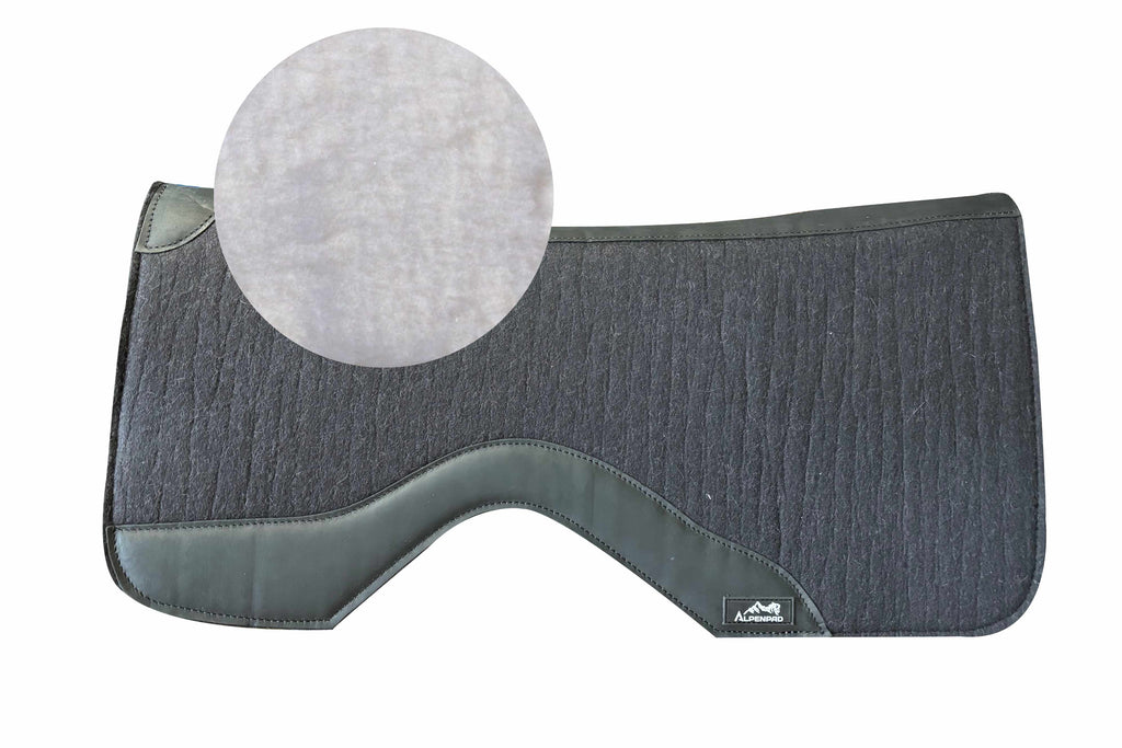 AlpenPad Pro Line – Performance Western Pad Black – fleece onderzijde / zwart leder