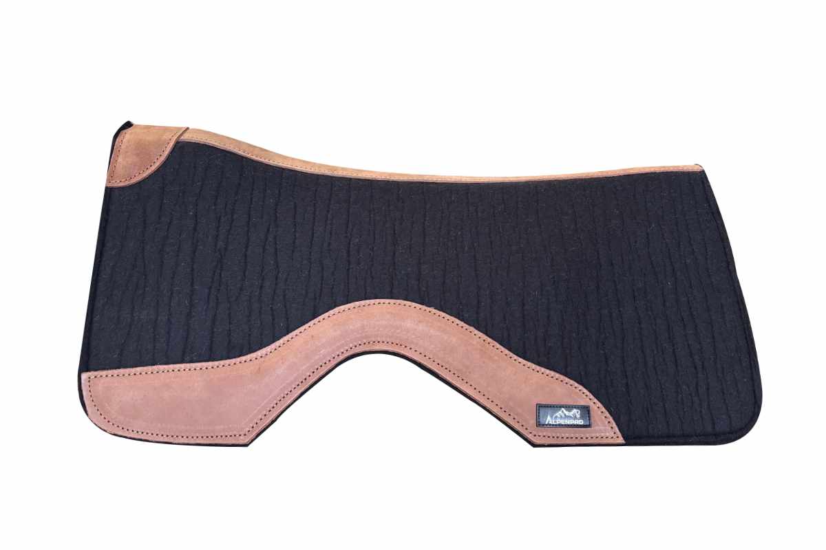 AlpenPad Pro Line – Performance Western Pad Zwart met licht leder