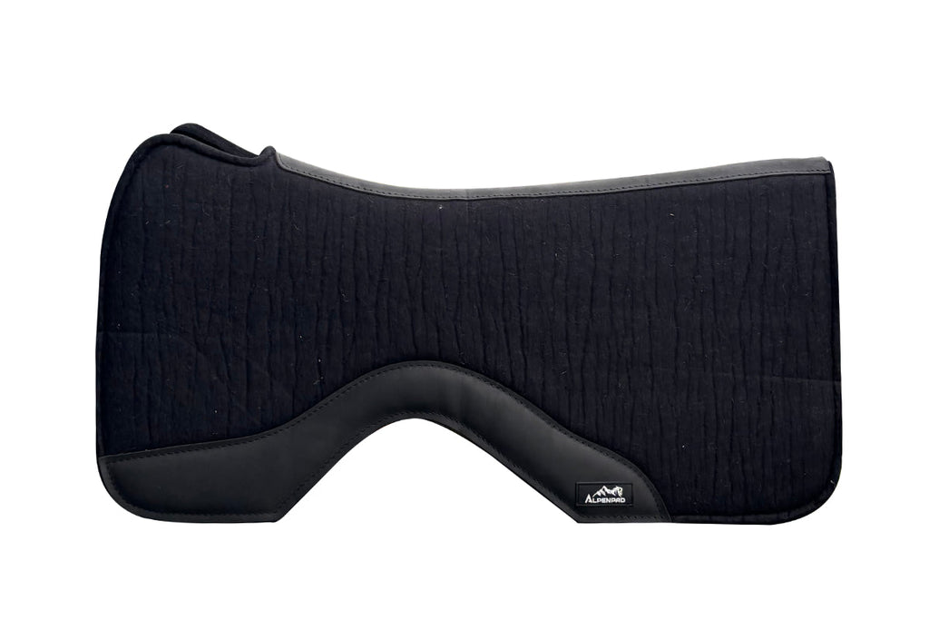 AlpenPad Pro Line Free – vrij bij de schoft – korte uitvoering 75 cm – Black met zwartem leder