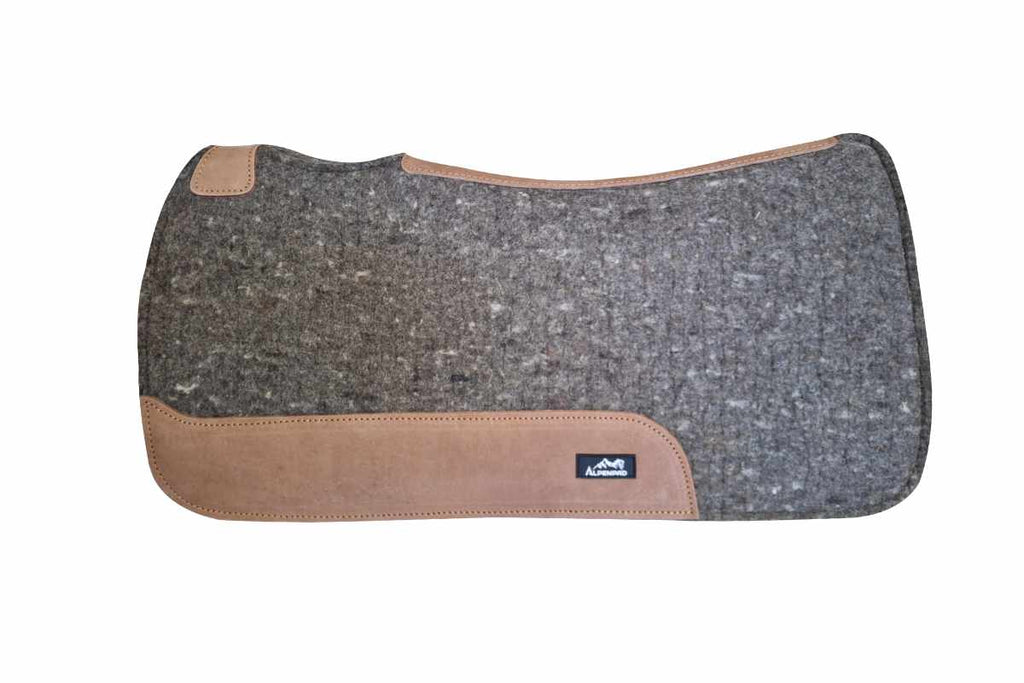 AlpenPad 2.0 – High Quality vilten Western Pad – Grey met licht leder