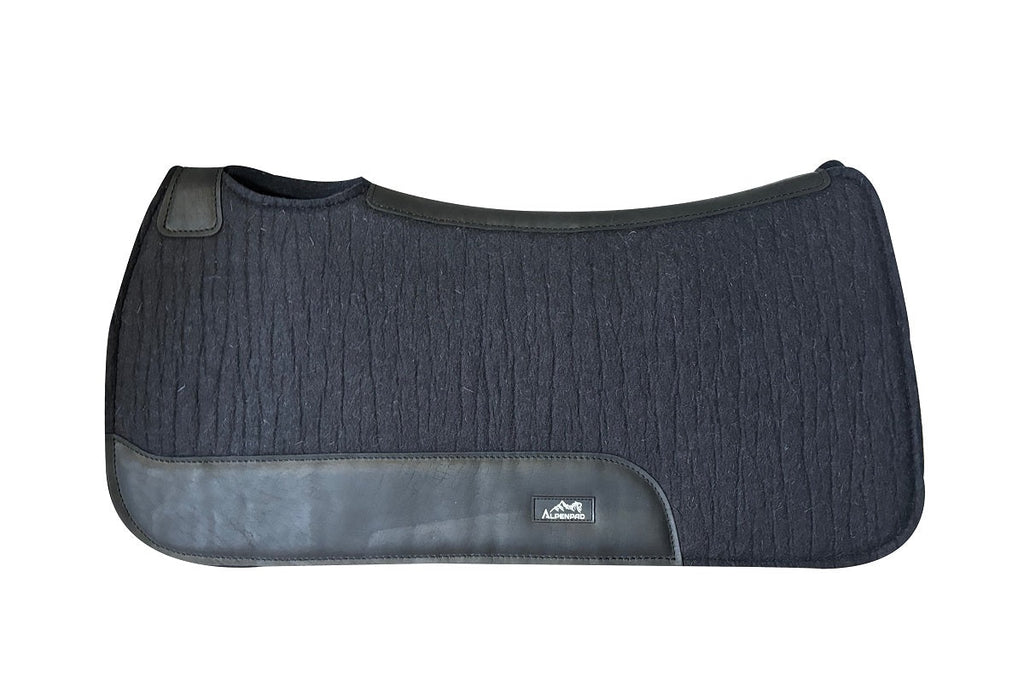 AlpenPad 2.0 – High Quality vilten Western Pad – Zwart met zwartem leder