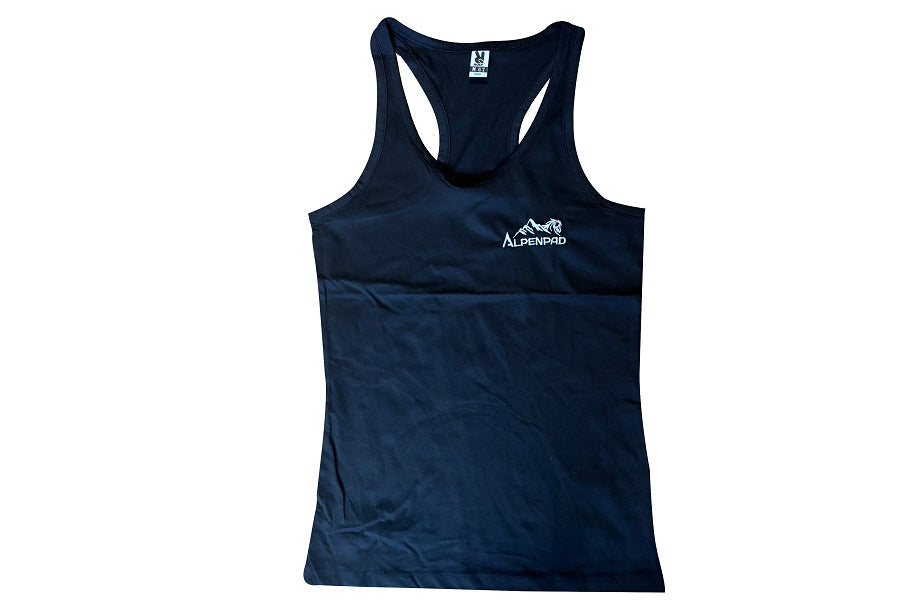 AlpenPad – Geborduurd Tank Top – Zwart