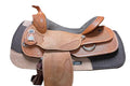 AlpenPad 2.0 – High Quality vilten Western Pad Kastanje met licht leder – korte maat 75 cm
