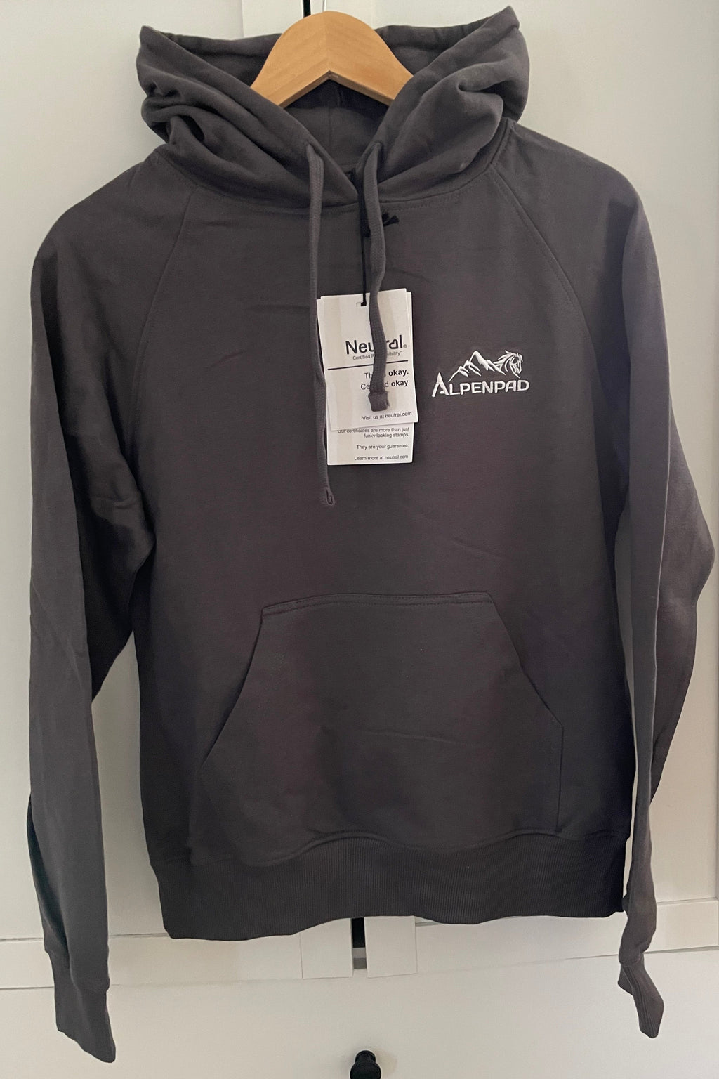 AlpenPad Ladies Hoodie charcoal van biokatoen / XS
