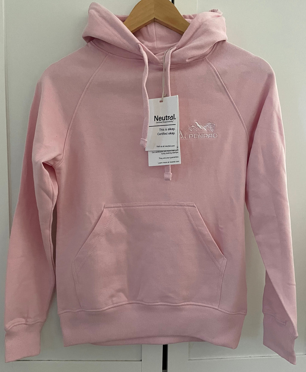 AlpenPad Ladies Hoodie light pink van biokatoen / XS