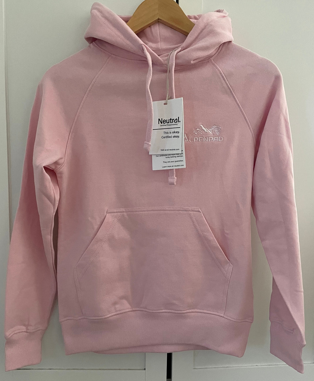 AlpenPad Ladies Hoodie light pink van biokatoen / XS