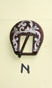 Antique bruin staal buckle set met hand-engraved zilver
