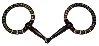 Bruin staal snaffle showbit