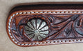 Antique bruin met zilver engavement concho