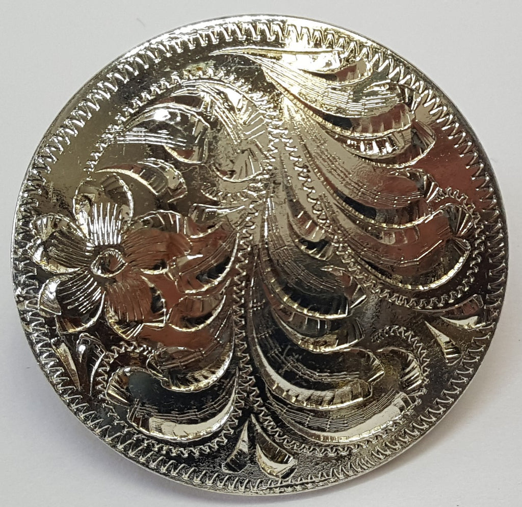 Zilver concho met loop at the back