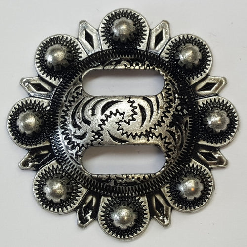 Antique zilver slotted concho