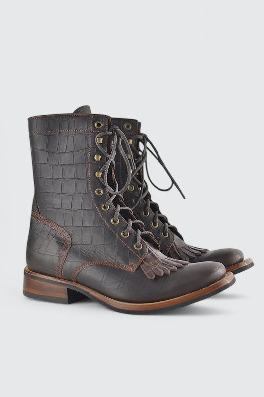 Dallas Croco Donkerbruin